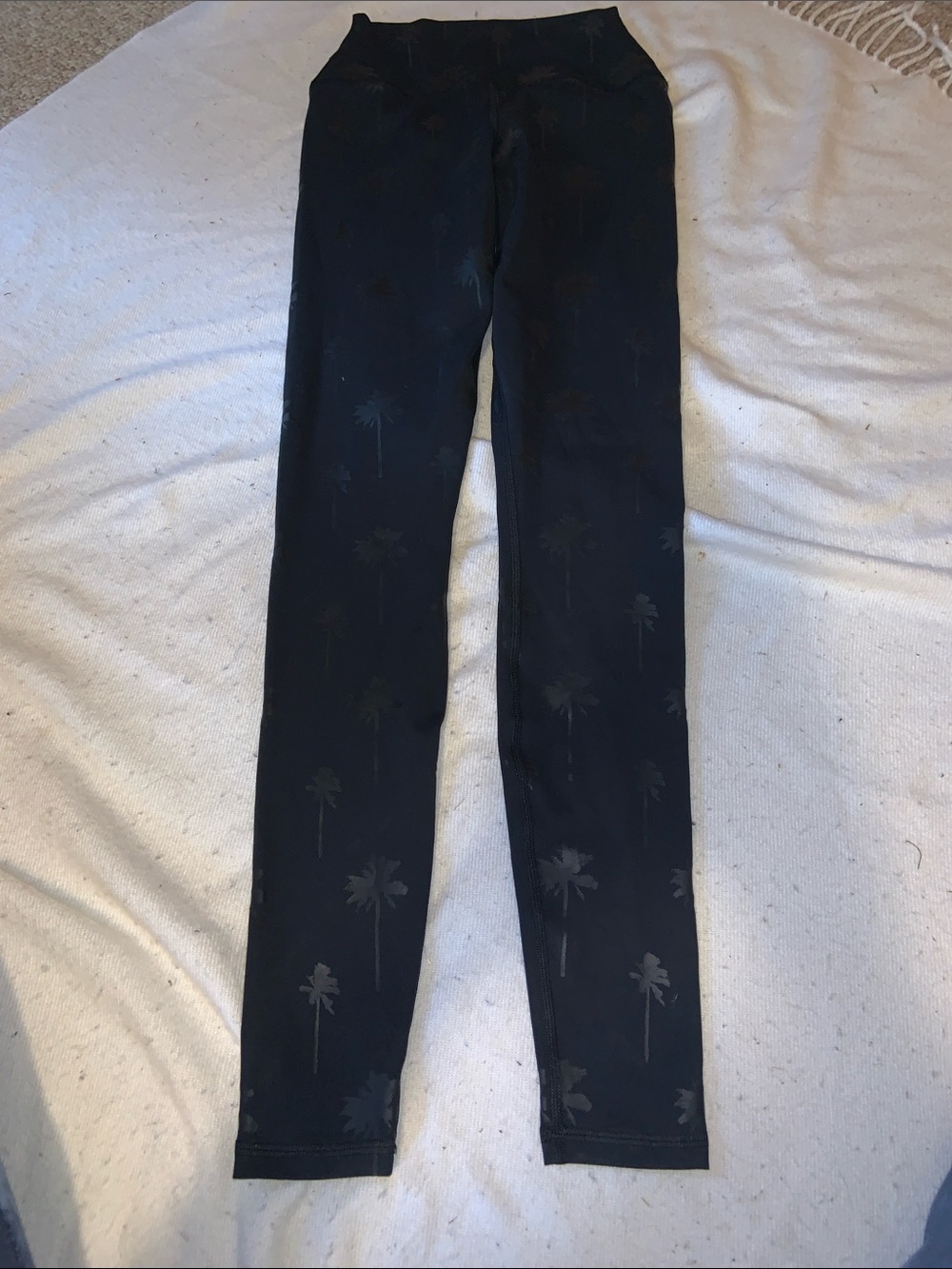 Spiritual Gangster Intent Tonal Palm high-waist leggings XS BLACK